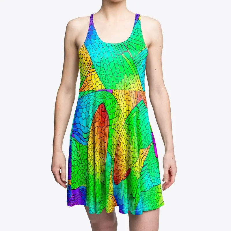 Rainbow Dragonfly Wing Dress