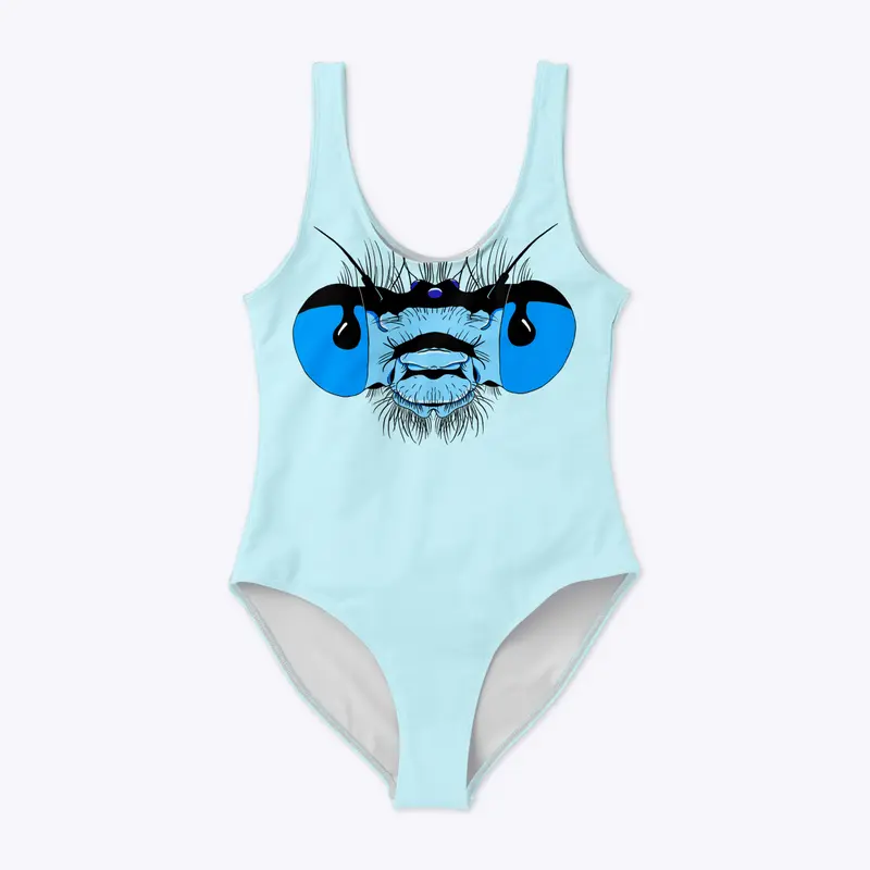 Damselfly Face  One Piece Bathing Suit