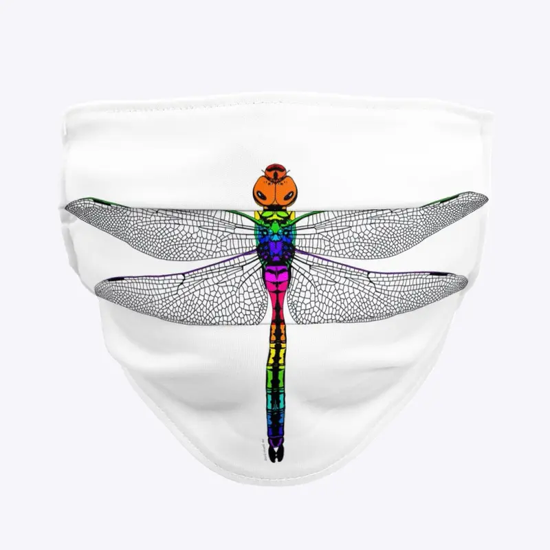 Rainbow Dragonfly Face Mask