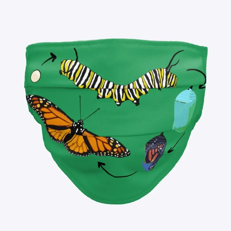 Monarch Butterfly Life Cycle Mask