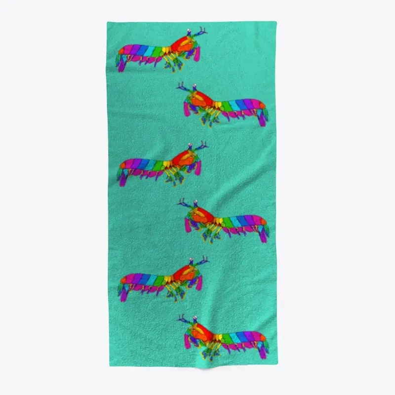 Rainbow Mantis Shrimp Towel